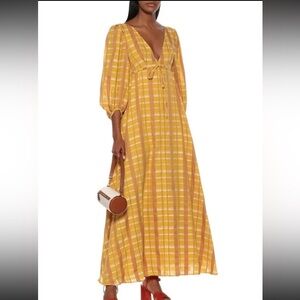 Staud Amaretti Maxi Dress in Plaid
